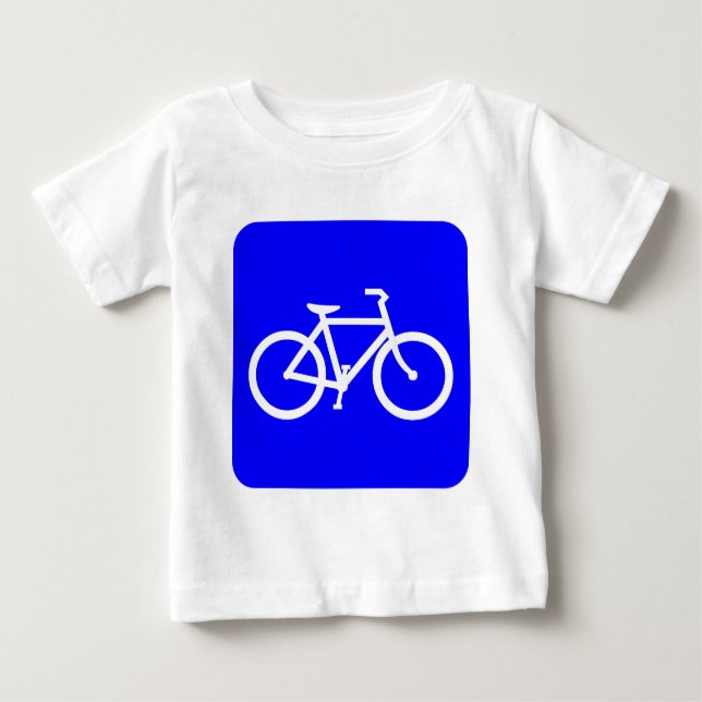Bicycle Sign - Blue Baby T-Shirt (Front)