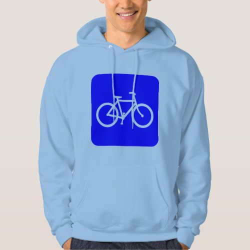 Bicycle Sign _ Blue Hoodie