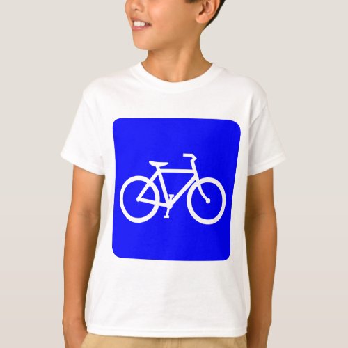 Bicycle Sign _ Blue T_Shirt