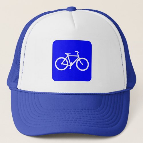 Bicycle Sign _ Blue Trucker Hat