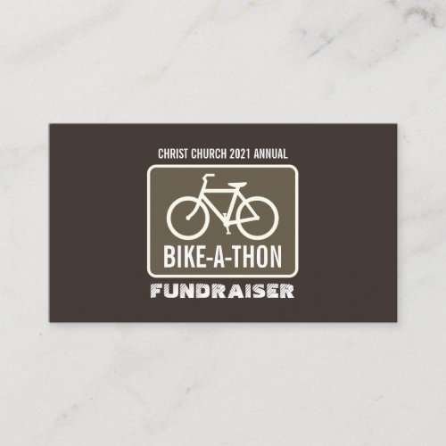 Bicycle Sign Charity Bike_a_Thon Event Business Card