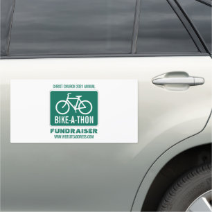 Bicycle Sign, Charity Bike-a-Thon Event Car Magnet