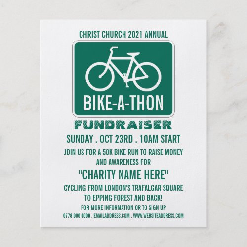 Bicycle Sign Charity Bike_a_Thon Event Flyer