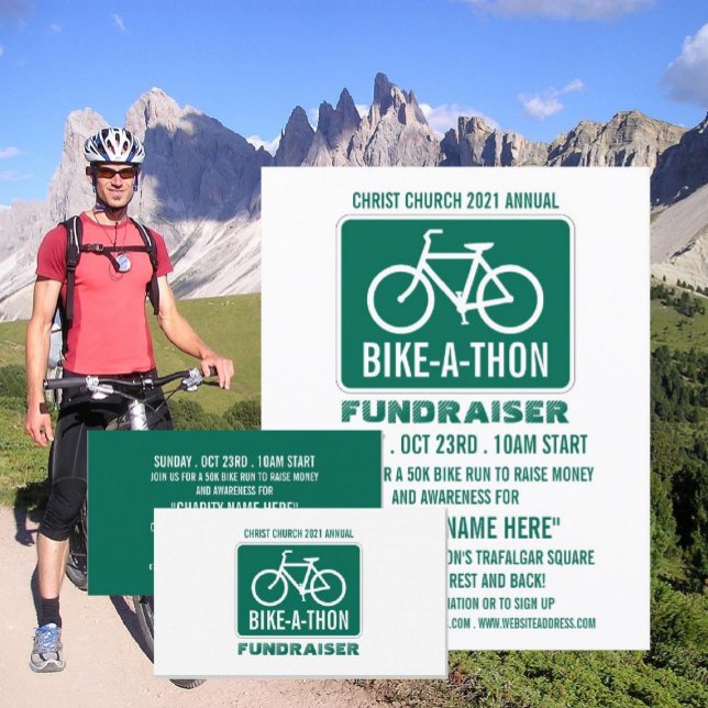 Bicycle Sign, Charity Bike-a-Thon Event Flyer (Creator Uploaded)