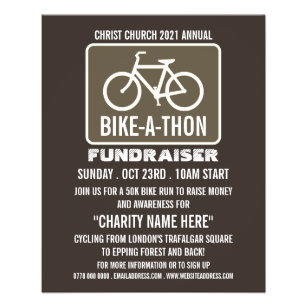 Bicycle Sign, Charity Bike-a-Thon Event Flyer