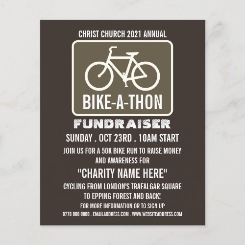 Bicycle Sign Charity Bike_a_Thon Event Flyer