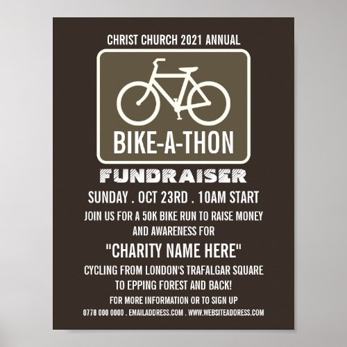 Bicycle Sign Charity Bike_a_Thon Event Poster