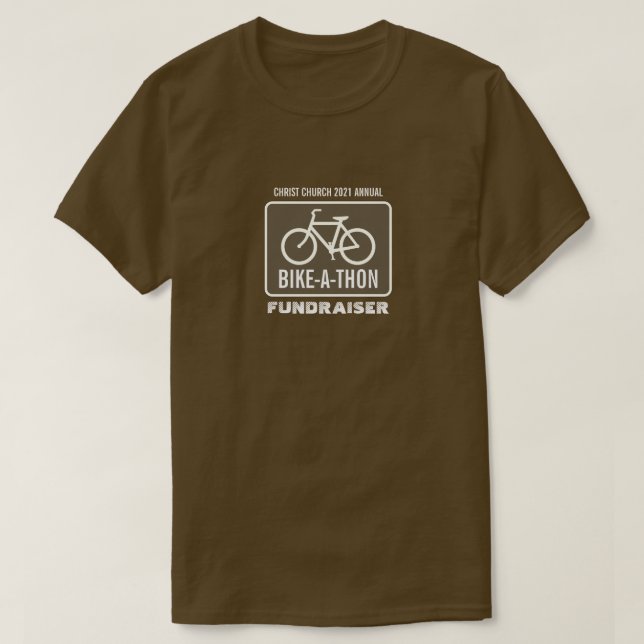 Bicycle Sign, Charity Bike-a-Thon Event T-Shirt (Design Front)