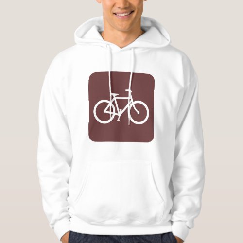 Bicycle Sign _ Dark Brown Hoodie