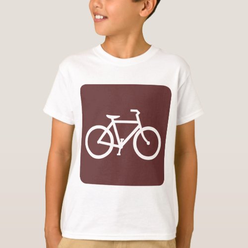 Bicycle Sign _ Dark Brown T_Shirt