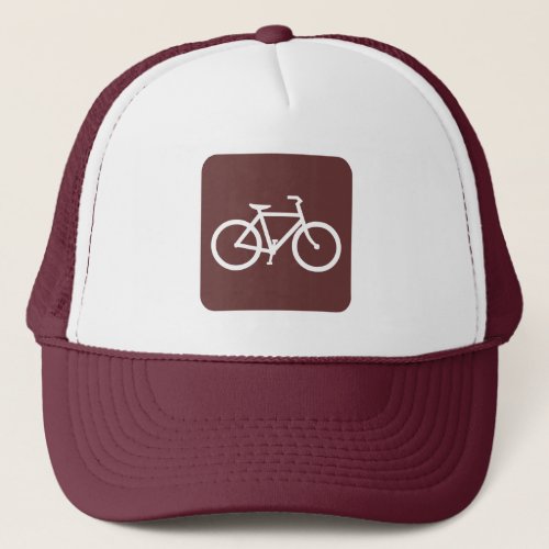 Bicycle Sign _ Dark Brown Trucker Hat
