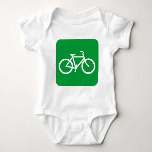 Bicycle Sign _ Grass Green Baby Bodysuit
