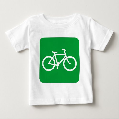 Bicycle Sign _ Grass Green Baby T_Shirt