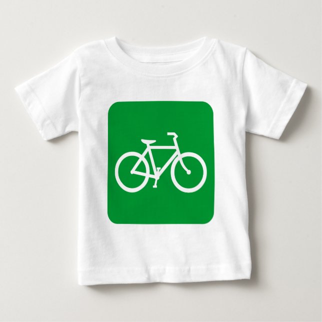 Bicycle Sign - Grass Green Baby T-Shirt (Front)