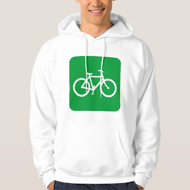 Bicycle Sign - Grass Green Hoodie (Front)