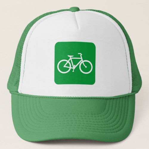 Bicycle Sign _ Grass Green Trucker Hat