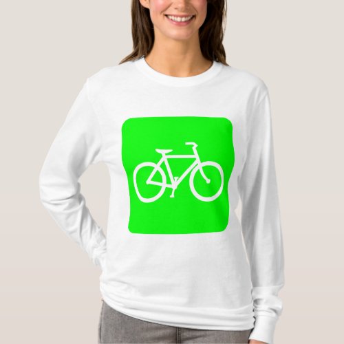 Bicycle Sign _ Green T_Shirt