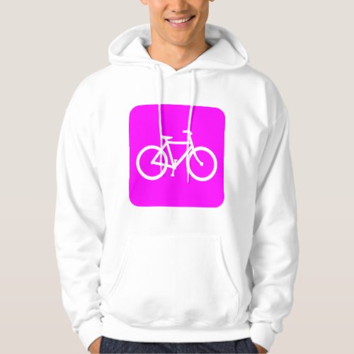 Bicycle Sign _ Magenta Hoodie