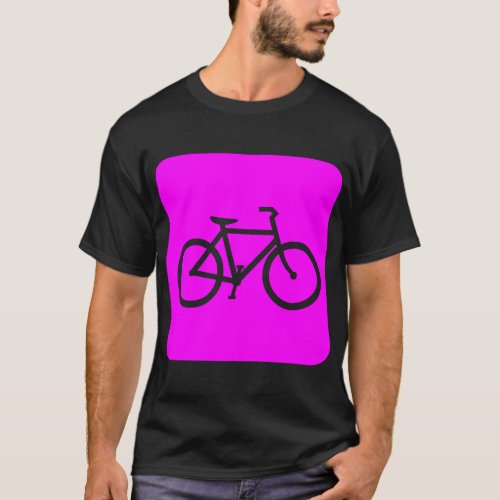 Bicycle Sign _ Magenta T_Shirt