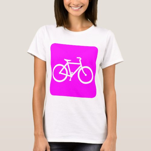 Bicycle Sign _ Magenta T_Shirt