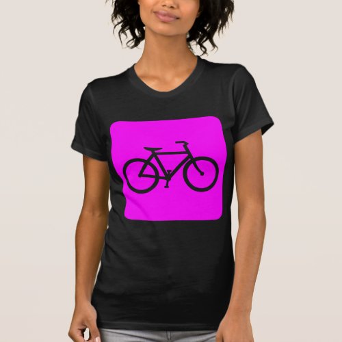 Bicycle Sign _ Magenta T_Shirt