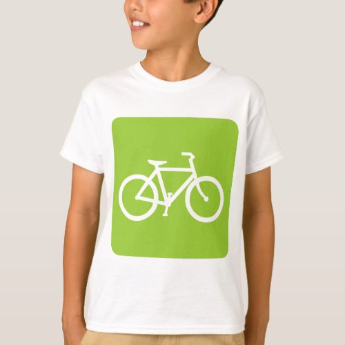 Bicycle Sign _ Martian Green T_Shirt