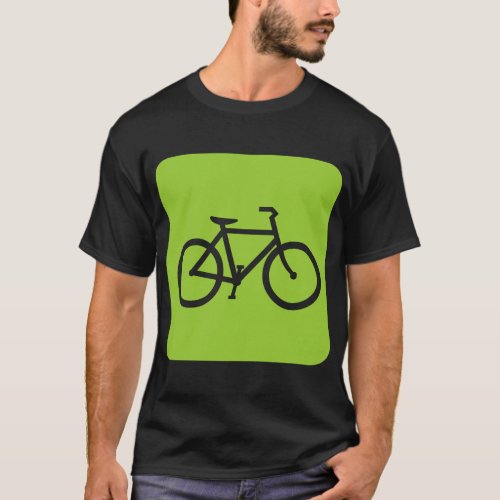 Bicycle Sign _ Martian Green T_Shirt