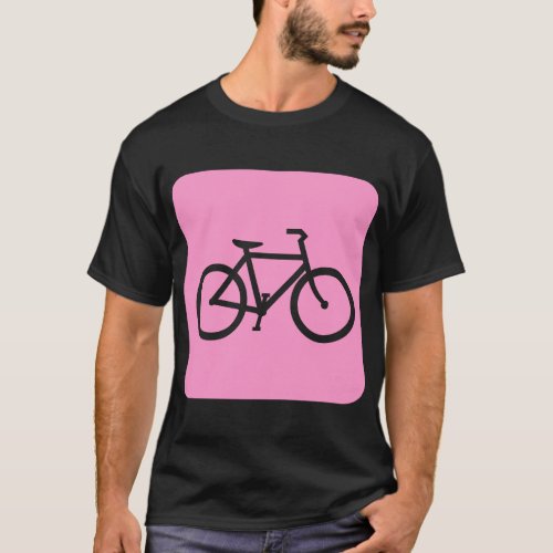 Bicycle Sign _ Pink T_Shirt