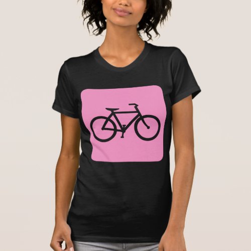 Bicycle Sign _ Pink T_Shirt