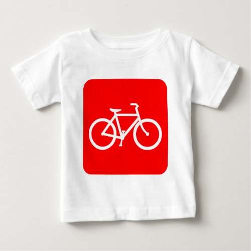 Bicycle Sign _ Red Baby T_Shirt