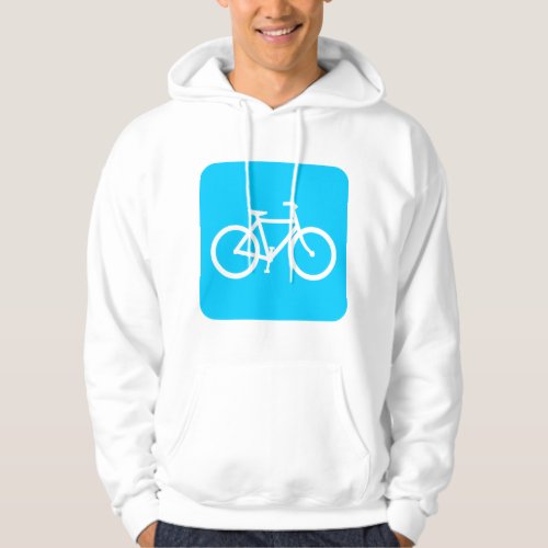 Bicycle Sign _ Sky Blue Hoodie