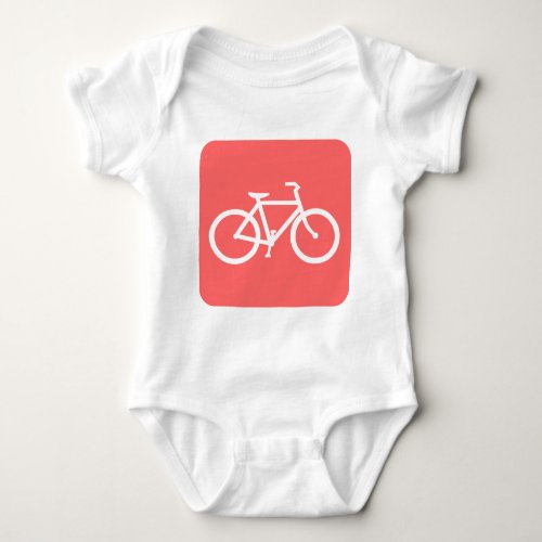 Bicycle Sign _ Tropical Pink Baby Bodysuit