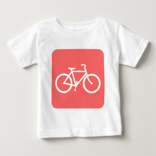 Bicycle Sign _ Tropical Pink Baby T_Shirt