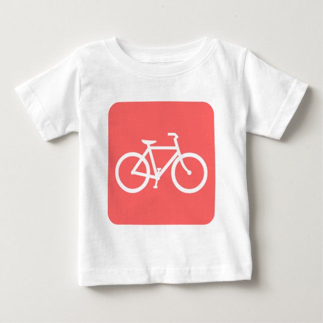 Bicycle Sign - Tropical Pink Baby T-Shirt (Front)