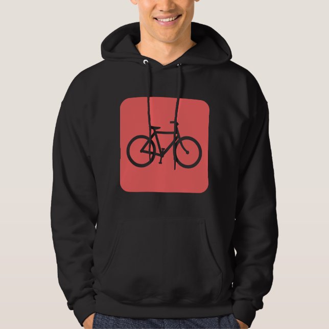 Bicycle Sign - Tropical Pink Hoodie (Front)