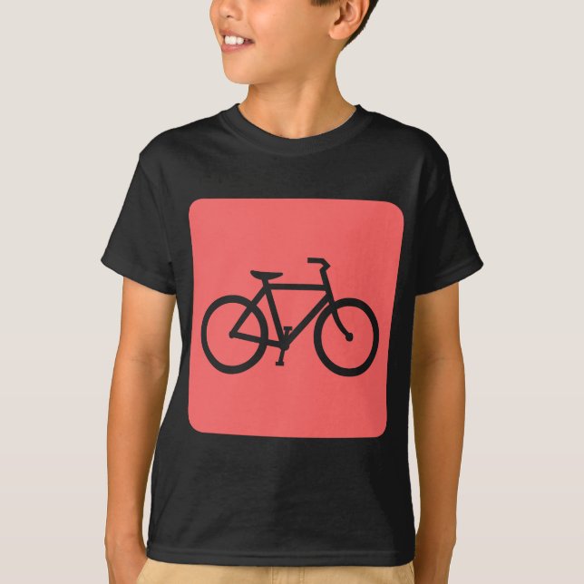 Bicycle Sign - Tropical Pink T-Shirt (Front)