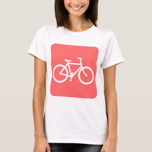 Bicycle Sign _ Tropical Pink T_Shirt