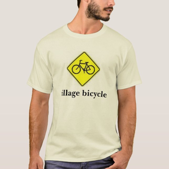 bicycle sign, village bicycle T-Shirt (Front)