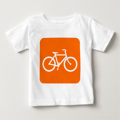 Bicycle Sign _ White Baby T_Shirt