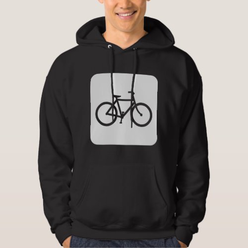 Bicycle Sign _ White Hoodie