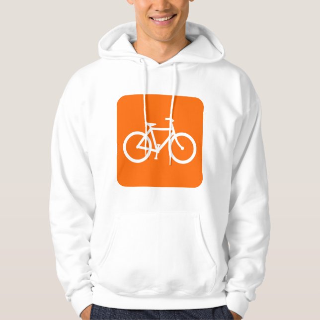 Bicycle Sign - White Hoodie (Front)