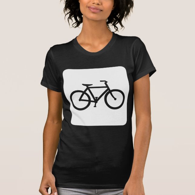 Bicycle Sign - White T-Shirt (Front)