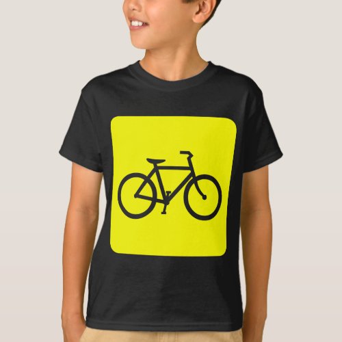 Bicycle Sign _ Yellow T_Shirt