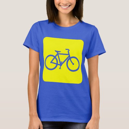 Bicycle Sign _ Yellow T_Shirt