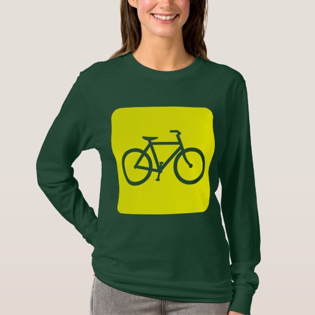 Bicycle Sign - Yellow T-Shirt (Front)