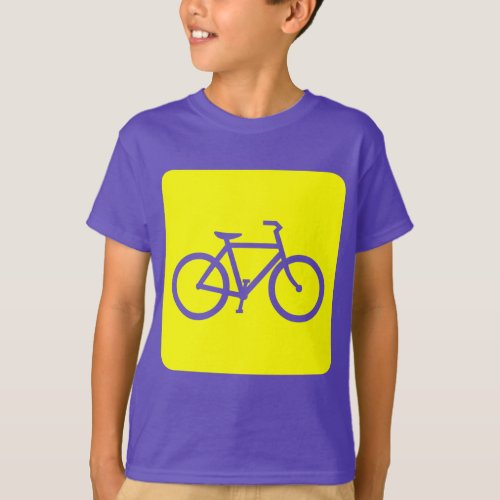 Bicycle Sign _ Yellow T_Shirt