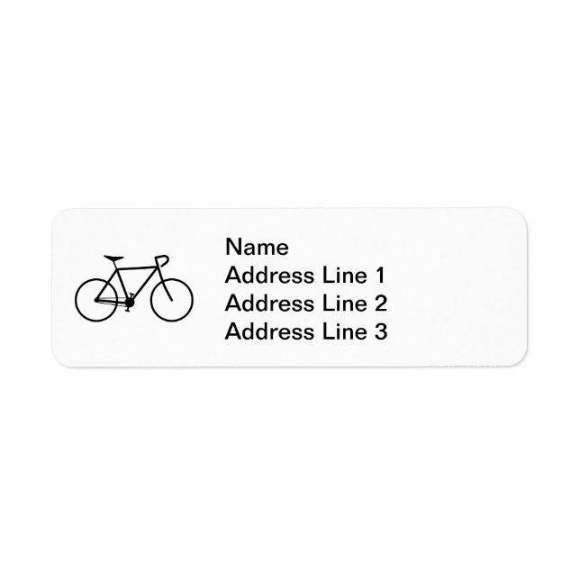 Bicycle Silhouette Address Label (Front)