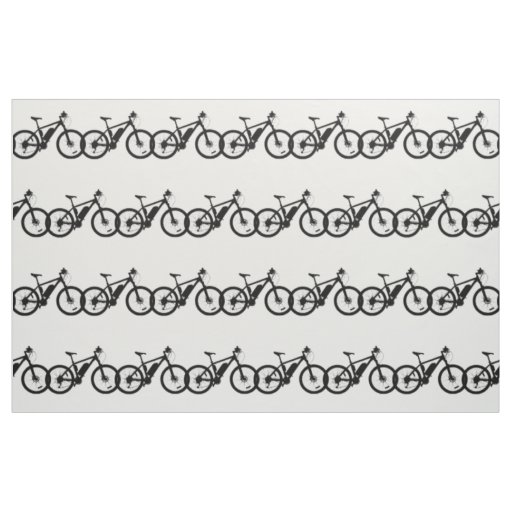 Bicycle Silhouette Fabric