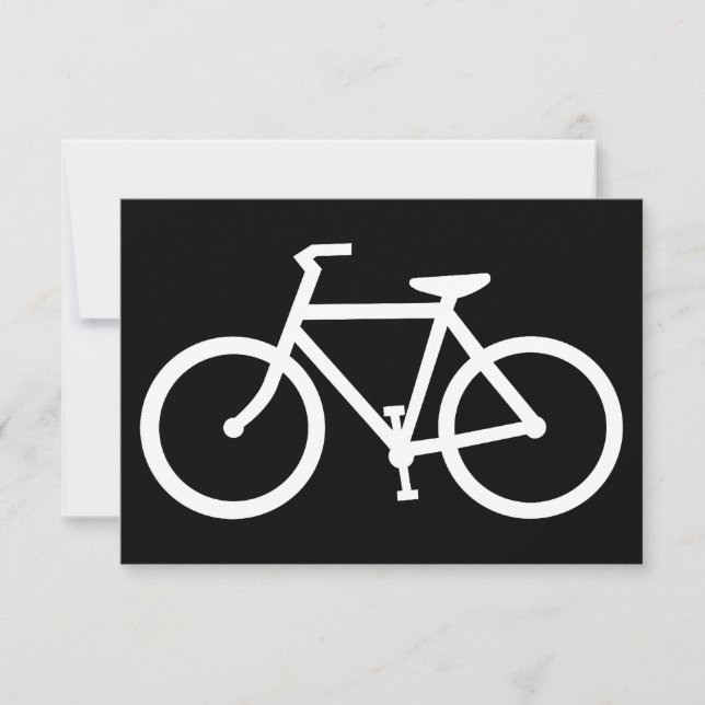 bicycle silhouette invitation (Front)