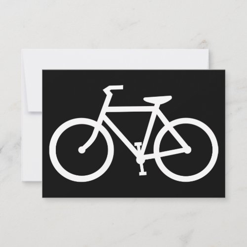 bicycle silhouette invitation